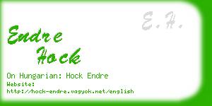 endre hock business card
